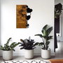 Wallity Love Metal Escultura de pared en Nogal y Negro